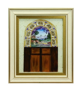 e38 EL İŞÇİLİĞİ CAM BOYAMA TABLO 38*33 CM-6428