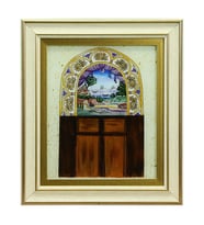 e38 EL İŞÇİLİĞİ CAM BOYAMA TABLO 38*33 CM-6428