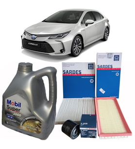 2019-2022 TOYOTA COROLLA BENZİNLİ MOTORLAR İÇİN PERİYODİK BAKIM SETİ MOBİL 5W 30