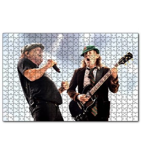 Cakapuzzle ACDC Angus ve Malcolm  Puzzle Yapboz MDF (Ahşap) (120 Parça)