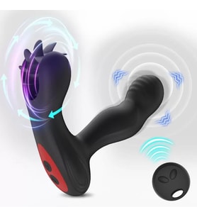 Uzaktan Kumandalı Akıllı Isıtmalı Dil Hareketli ve Titreşimli G-Spot Uyarıcı Su Geçirmez 2 in 1 Vibratör