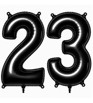 23 Rakam Folyo Balon Siyah Rengi (76 cm)