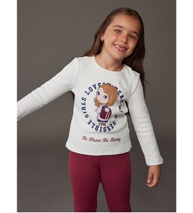 LCW Kids Beyaz Uzun Kollu Kız Çocuk Kaşkorse Tişört 2'li