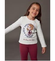 LCW Kids Beyaz Uzun Kollu Kız Çocuk Kaşkorse Tişört 2'li
