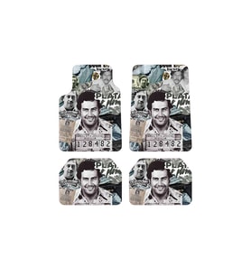 OEM Pablo Escobar Plata o Plomo Tasarımlı Dijital Baskılı 4 Parça Üniversal Halı Paspas Seti