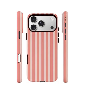 iPhone 17 Pro Max Vorian Çift Katmanlı Kılıf Coral Riviera Stripe
