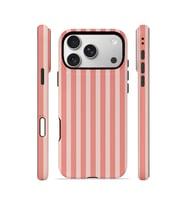 iPhone 17 Pro Max Vorian Çift Katmanlı Kılıf Coral Riviera Stripe