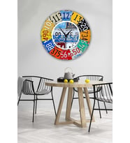 Bilge Retro Tasarımlı Duvar Saati 35x35cm