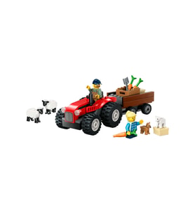 LEGO-60461 City Römorklu Kırmızı Çiftlik Traktörü ve Koyun
