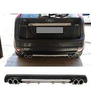 Ford Focus 2 Hatchback Gri Difüzör Çiftli Yuvarlak Egzoz Görünümlü D Tip Difizör 2004 - 2010