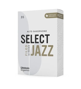 D\'addario Woodwinds Organic Select Jazz Unfiled Alto Saksafon Kamışı - 3 Soft (10\'lu Kutu)
