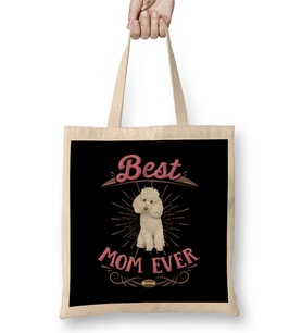 Poodle Mom 02 Bez Çanta Uzun Saplı