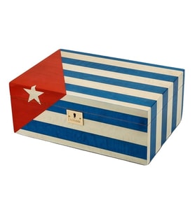 Lubinski Cedar Puro Kutusu Humidor Cuba Flag 50s LB-023