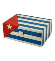 Lubinski Cedar Puro Kutusu Humidor Cuba Flag 50s LB-023