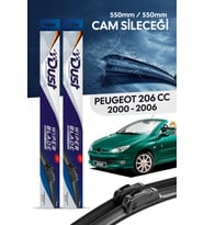Peugeot 206 cc Silecek Takımı 2000-2006 Uyumlu 550MM/550MM