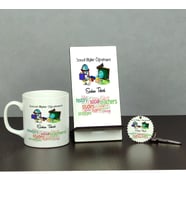 Sosyal Bilgiler Öğretmenine Hediye Üçlü Set (Kupa + Telefon Standı + Anahtarlık)