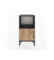 Arges Komodin 2 Raflı Tek Kapaklı 44x30x80 Antrasit-Çam