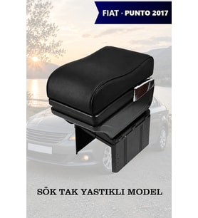 fiat punto 2017 kol dayama Yastıklı Lüks geniş model Siyah Deri