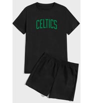 Celtics Baskı Şort Takım (Siyah)