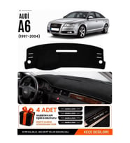 AUDI A6 (1997-2004) Uyumlu Torpido Örtüsü Torpido Kılıfı - Siyah