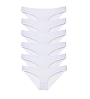 Giyim 6 Adet Süper Eko Set Likralı Kadın Slip Külot Beyaz