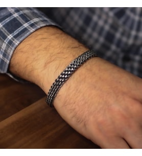 925 Ayar Gümüş Burgu Telli Unisex Bileklik