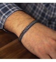 925 Ayar Gümüş Burgu Telli Unisex Bileklik