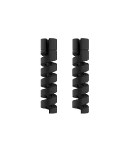 Micro USB - Type C - iPhone lightning Kablo Spiral Kablo Koruyucu Siyah 2 ADET