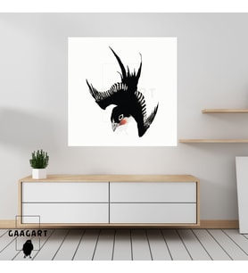Kare Kanvas Tablo Ünlü Eserler Katsushika Hokusai Birds Flaying