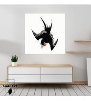 Kare Kanvas Tablo Ünlü Eserler Katsushika Hokusai Birds Flaying