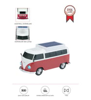 Torima D70 Kırmızı Vosvos Tasarımlı Solar Şarjlı Bluetooth Hoparlör 5W Güçlü Ses
