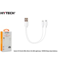 Hytech HY-X114 2İN1 20cm 3A USB Lightning + MİCRO