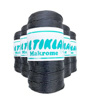 5 Adet Polyester Makrome İpi 68 Füme Gri 100 gr