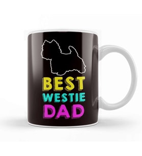 Best Wesite Dad West Highland Terrier Father Dog Breed Owner Kupa Bardak Porselen