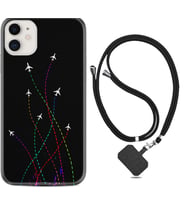 Apple iPhone 11 12 13 Mini Kılıf Boyun Askılı Silikon Line Planet 1736