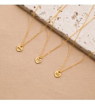 Kişiye Özel 925 Ayar Gümüş Minimal Kilit Tasarım Melek Numarası Kolye (Gold)