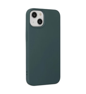 İphone 14 Kılıf Nano İçi Kadife  - Koyu Yeşil