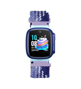 Huawei GT4 41mm KRD-139 18mm Çocuklara Özel Dayanıklı Örgü Kordon (Mor)