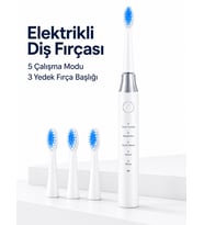 Lexroo Elektrikli Diş Fırçası 3 Yedek Başlıklı
