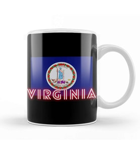 West Virginia art Kupa Bardak Porselen