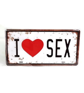 I LOVE SEX METAL PLAKA (Karışık)