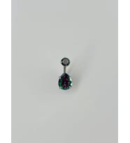 Mistik Topaz Taşlı Su Detaylı Göbek Piercing - Pg0022