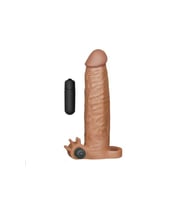 5 cm Uzatmalı Realistik Titreşimli Penis Kılıfı Melez XTender