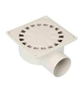 Lüxwares 25 x 25 Çamur Süzgeci Yer Sifonu Ø 100 Lük Yandan Çıkışlı