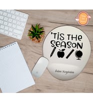 Kişiye Özel Ders Gereçleri Temalı Mevsim Yazılı Mouse Pad Bilek Destekli