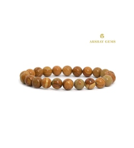 A+ KALİTE  Ahşap Jasper Doğal Taş Bileklik > Sertifikalı + Handcrafted