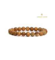A+ KALİTE  Ahşap Jasper Doğal Taş Bileklik > Sertifikalı + Handcrafted
