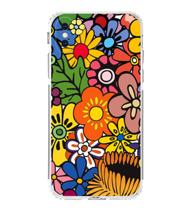 PrintiFy iPhone XS ile Uyumlu Retro Color 2  Kamera Korumalı Şeffaf  Kılıf