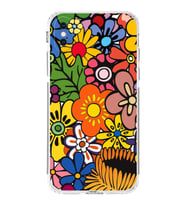 PrintiFy iPhone XS ile Uyumlu Retro Color 2  Kamera Korumalı Şeffaf  Kılıf