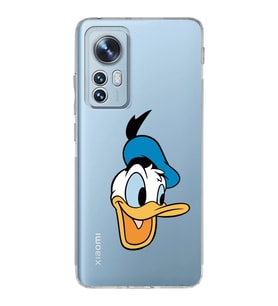 Xiaomi Mi 12 Uyumlu Kamera Korumalı Kapak Donald Duck Tasarımlı Şeffaf Silikon Kılıf